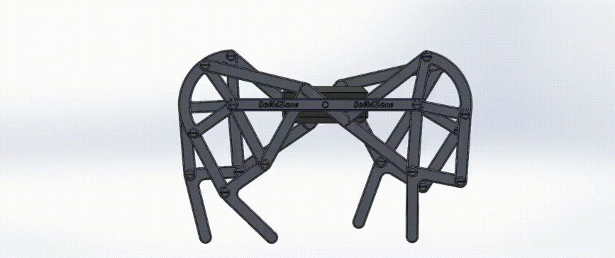 024--exoskeleton quadripod四足行走机构3D图纸 Solidworks设计