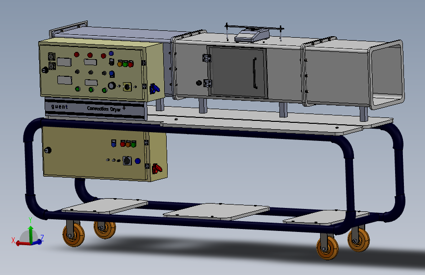 041--laboratory对流式干燥机3D数模图纸 Solidworks设计