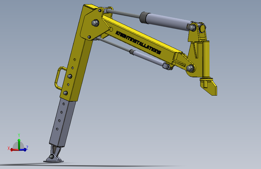 065--Spiderleg工程支架3D数模图纸 Solidworks设计