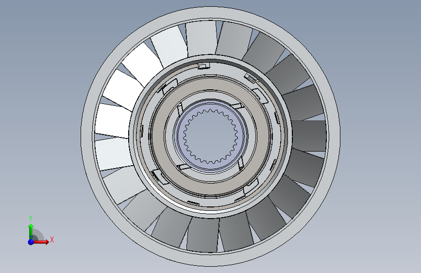 070--torque converters变矩器3D数模图纸 Solidworks设计 正面视图