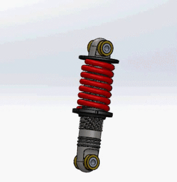 103--教学用可调减震器3D模型图纸 Solidworks设计