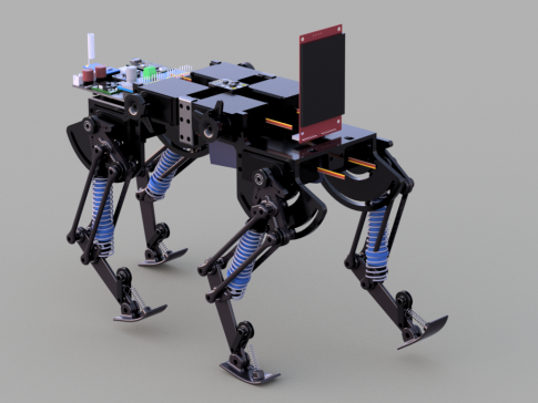 005--适合3D打印的四足小动物机器人三维模型图纸 Fusion 360设计