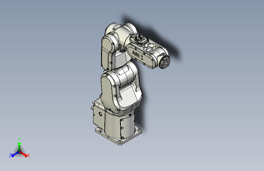 008ABB irb1100 4kg工业机器人造型3D图纸 STEP格式