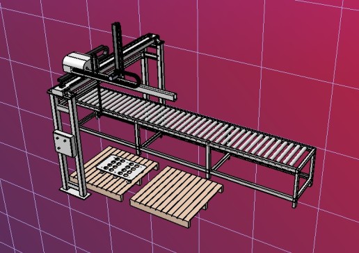 021玻璃码垛机三维建模图纸 IGS格式