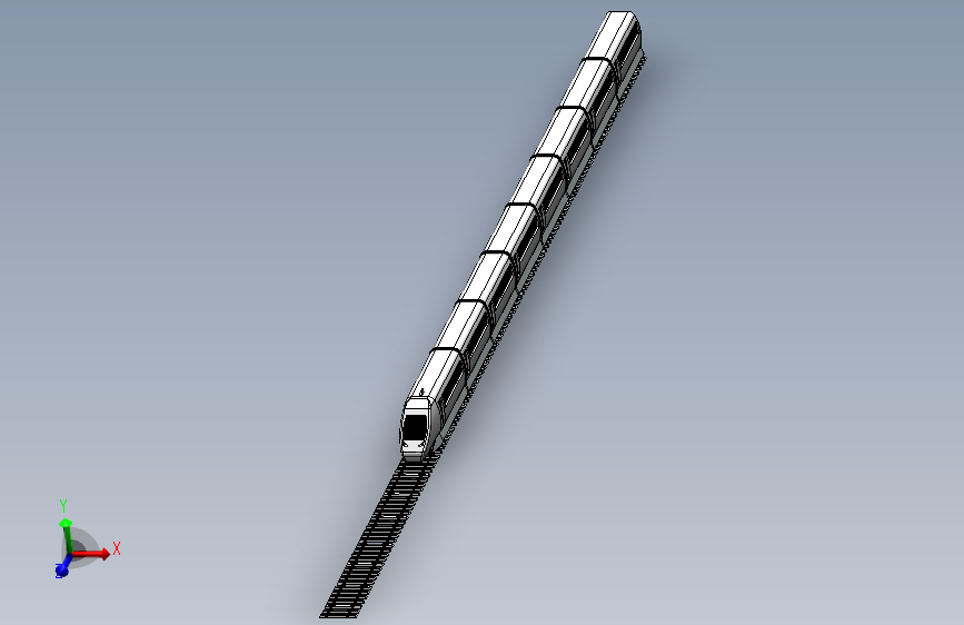 有铁路的火车_SOLIDWORKS 2013_模型图纸下载 – 懒石网