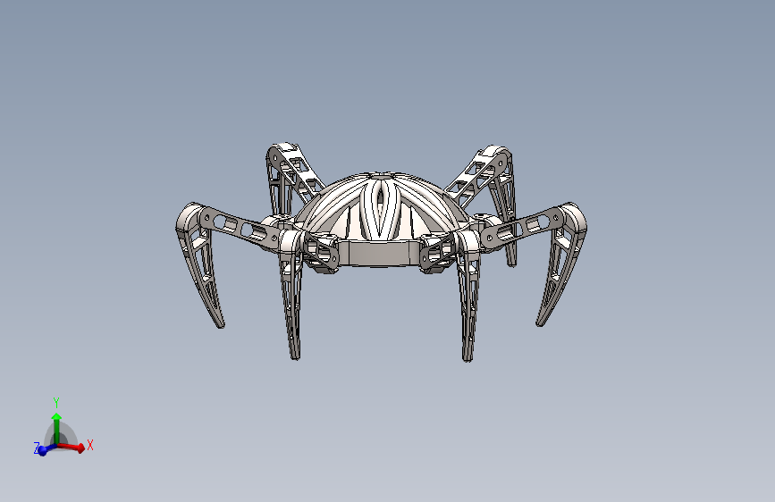 Spider Robot六足蜘蛛基础结构_SOLIDWORKS 2020_模型图纸下载 – 懒石网