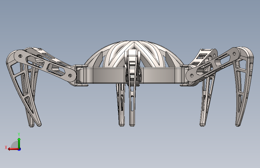 Spider Robot六足蜘蛛基础结构_SOLIDWORKS 2020_模型图纸下载 – 懒石网