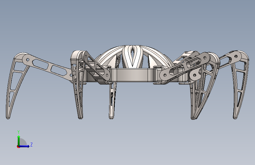 Spider Robot六足蜘蛛基础结构_SOLIDWORKS 2020_模型图纸下载 – 懒石网