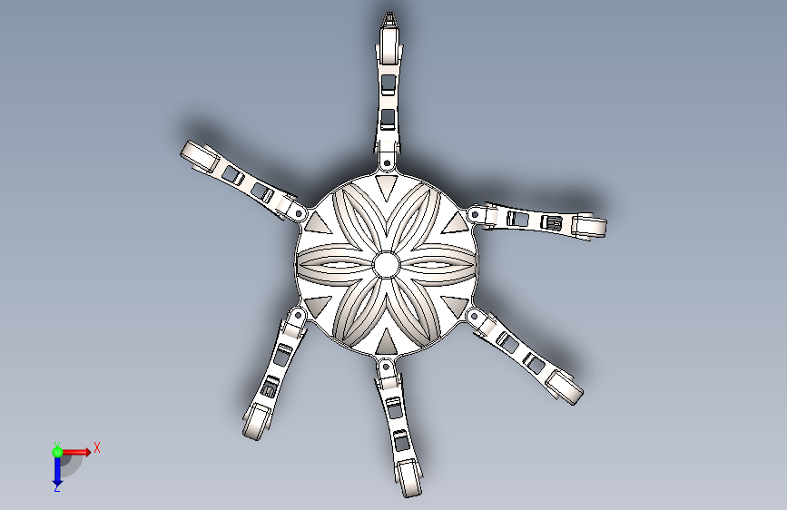 Spider Robot六足蜘蛛基础结构_SOLIDWORKS 2020_模型图纸下载 – 懒石网