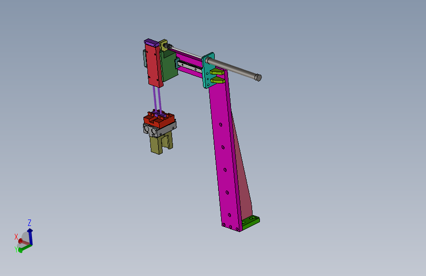113--气缸机械手取放料夹取产品机构图 Solidworks设计