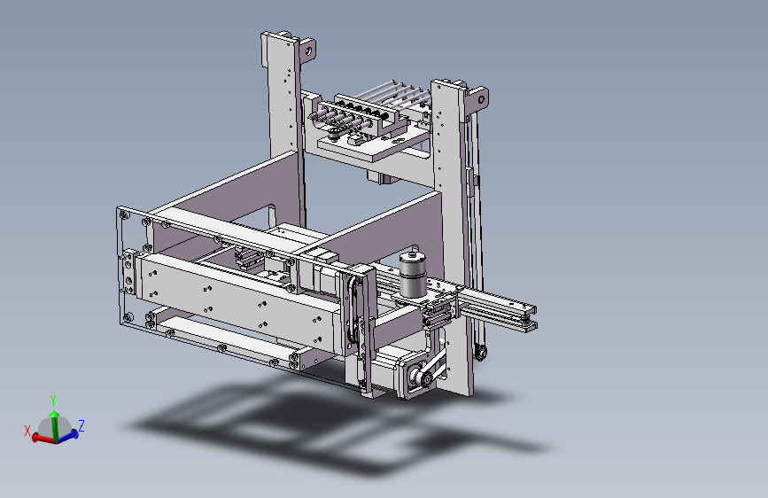 128--同步轮皮带传动夹具定位设备3模型图纸 Solidworks设计
