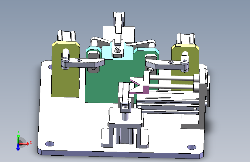 138--支架焊接夹具Solidworks设计附STP格式