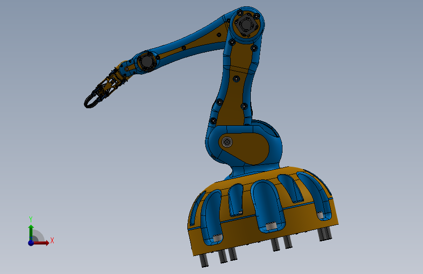 Robotic arm homemade自制机械臂 正面视图
