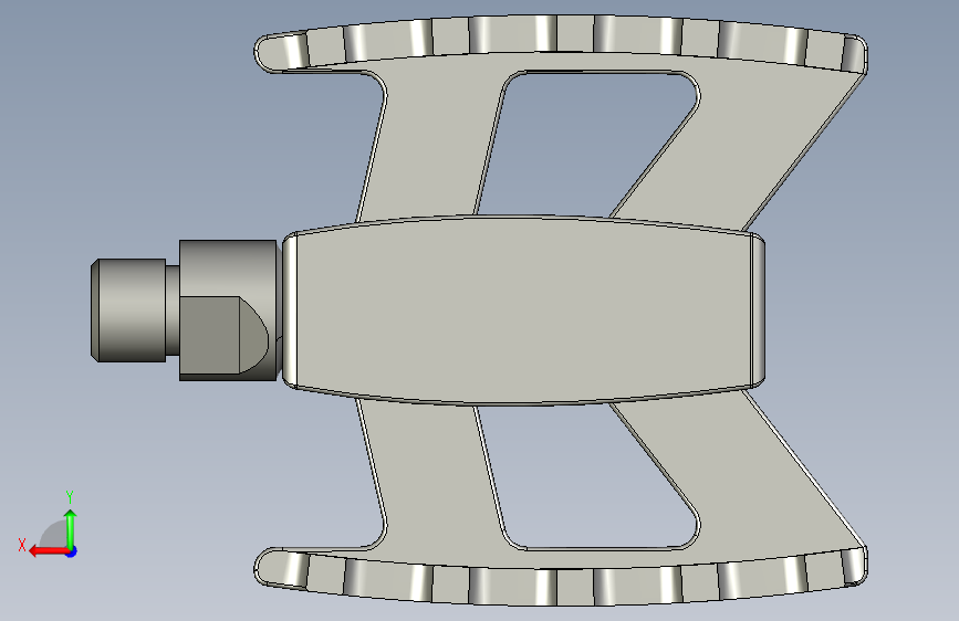 儿童自行车塑料脚踏 背面视图