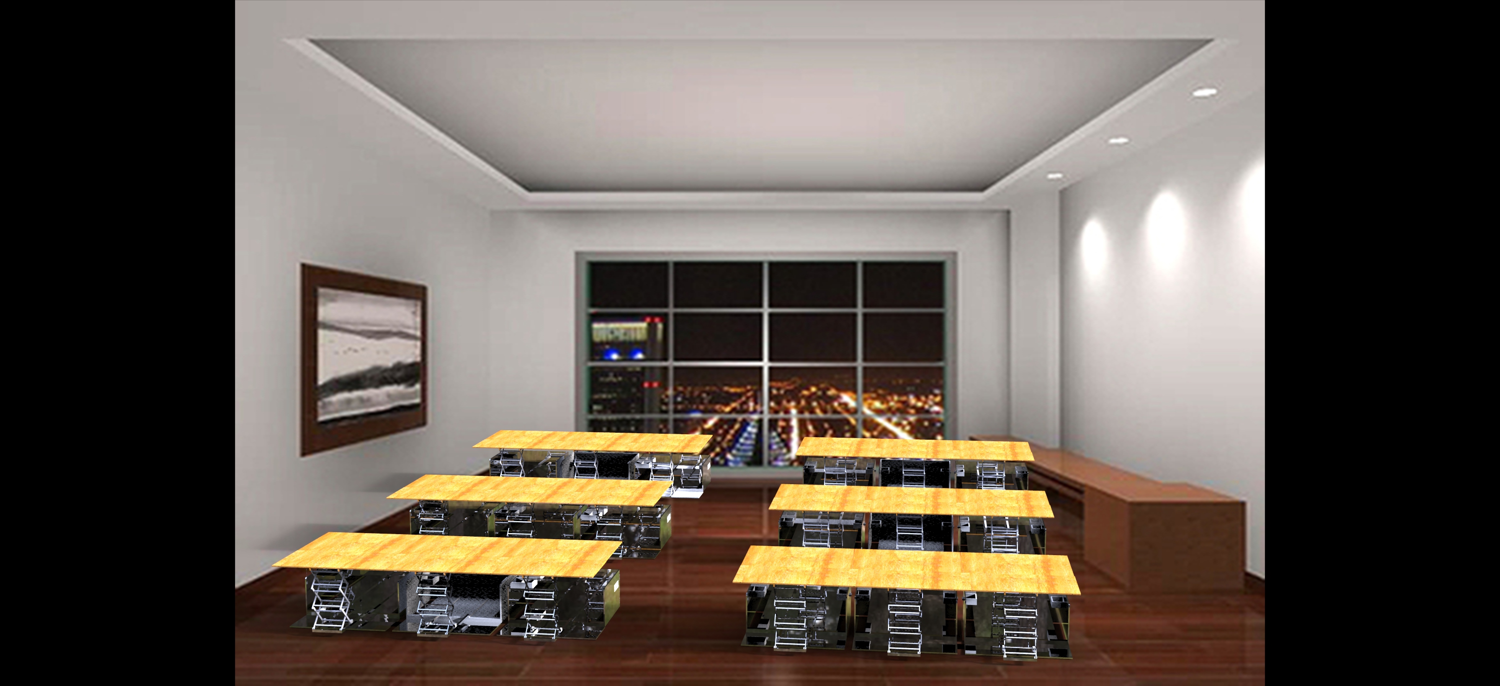 模块化多功能实验室一体化桌椅