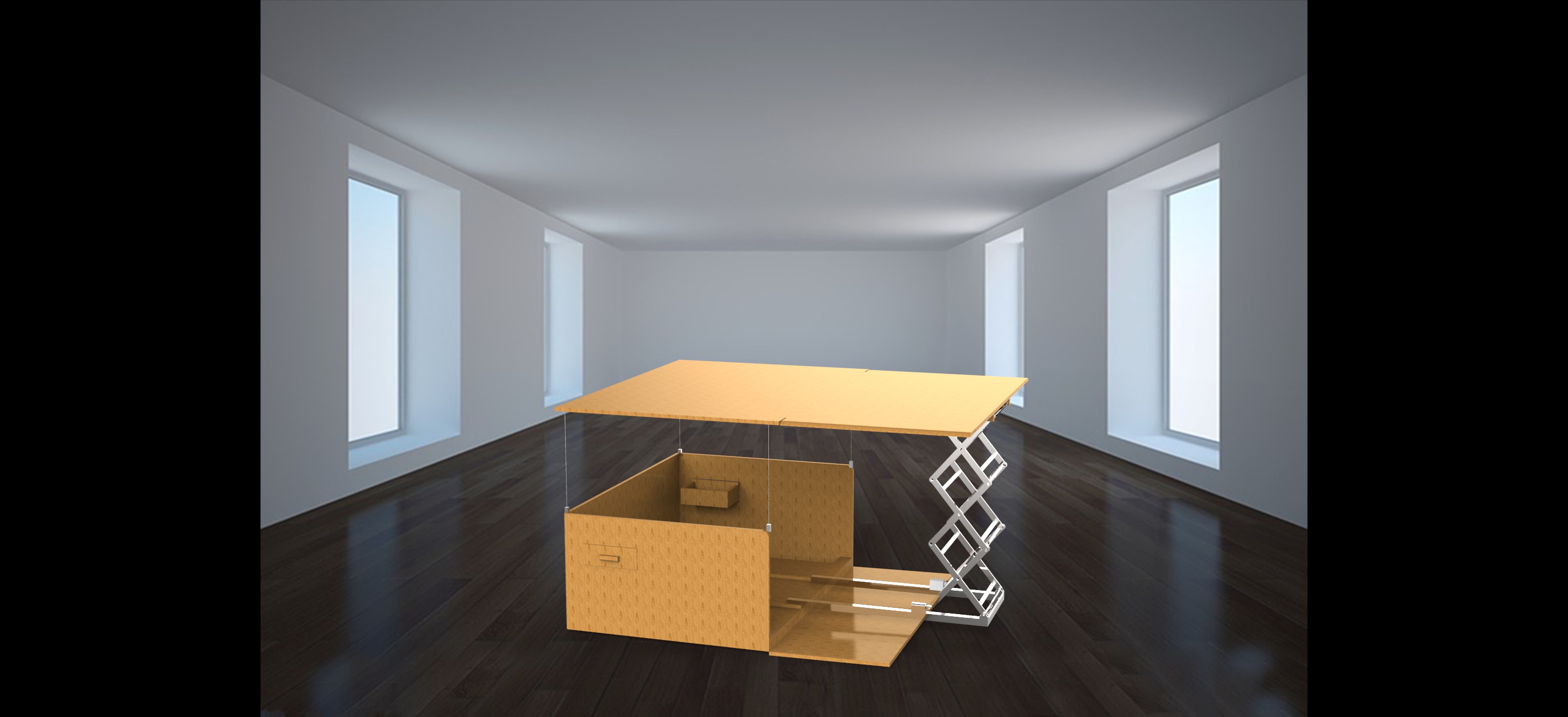 模块化多功能实验室一体化桌椅