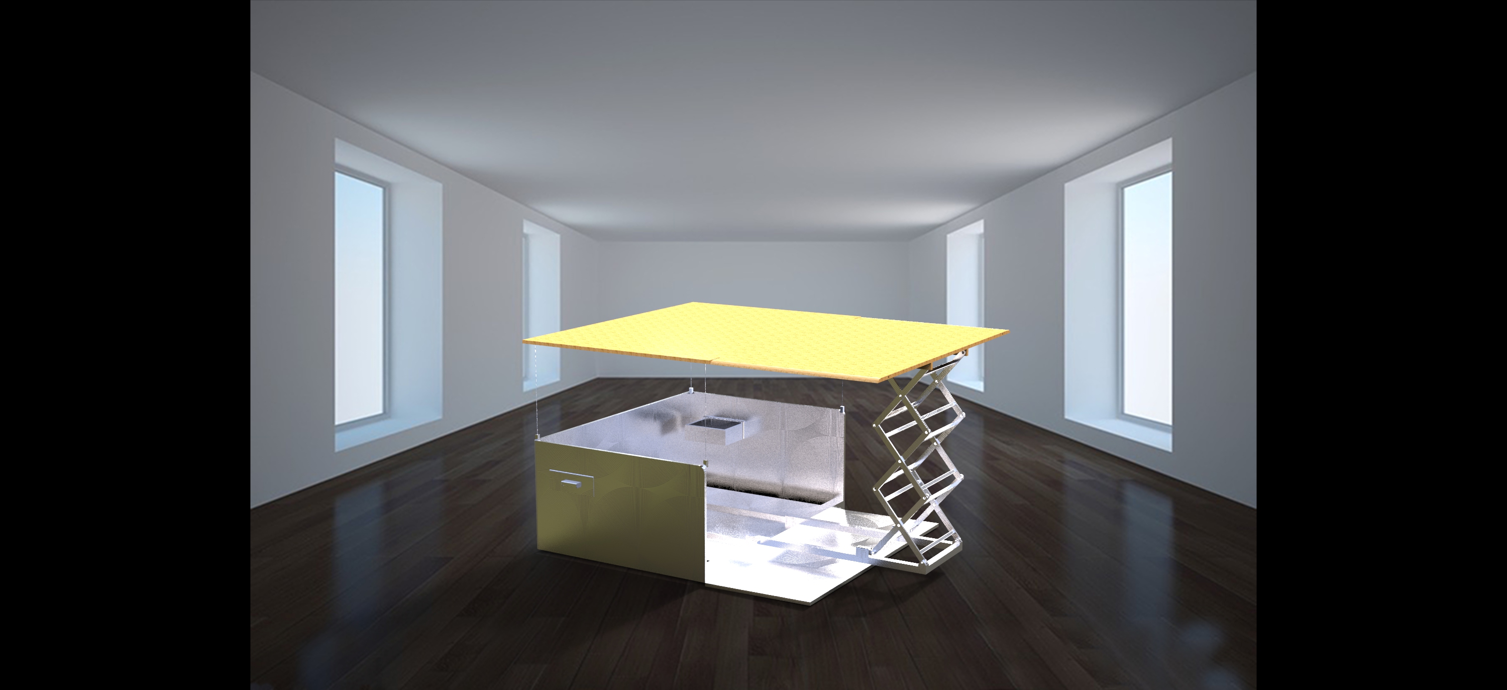 模块化多功能实验室一体化桌椅