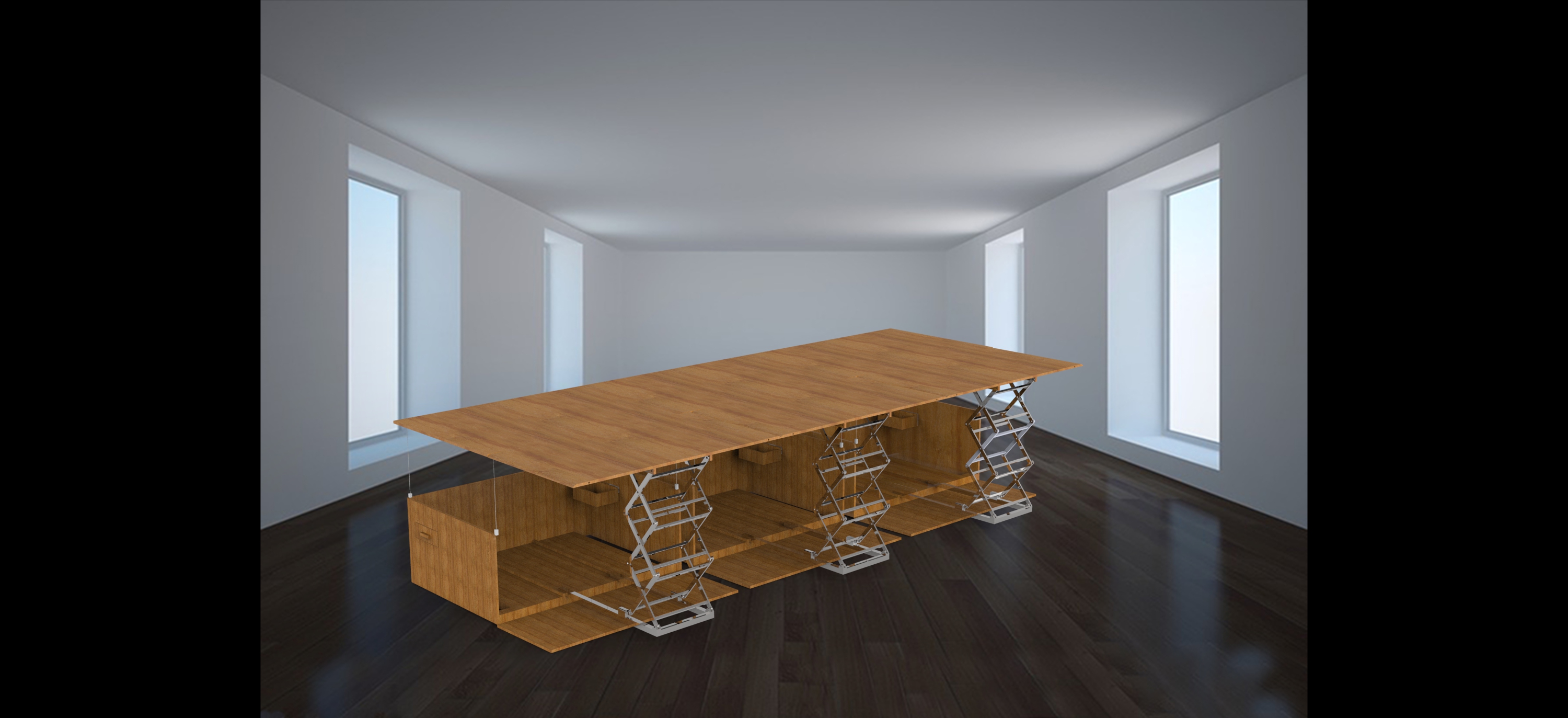 模块化多功能实验室一体化桌椅