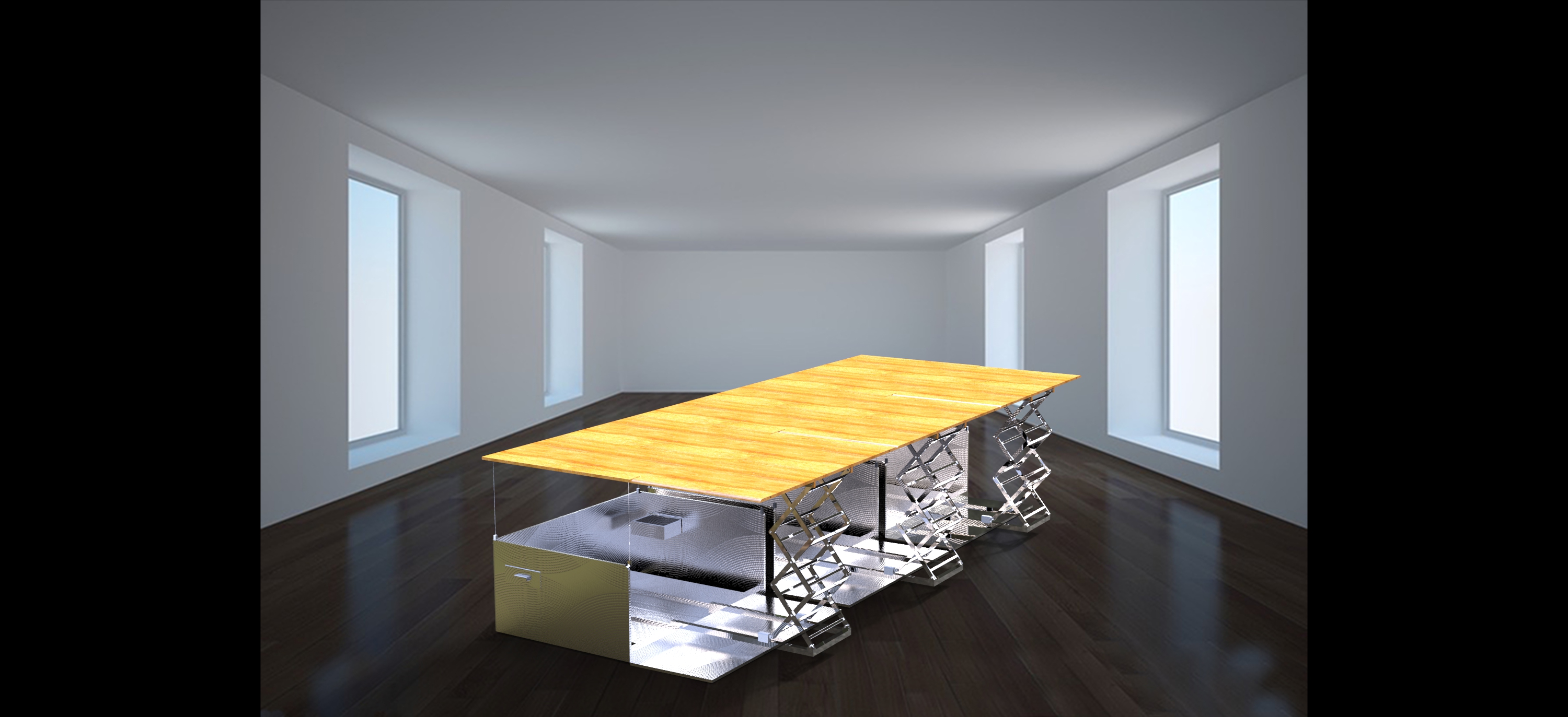 模块化多功能实验室一体化桌椅