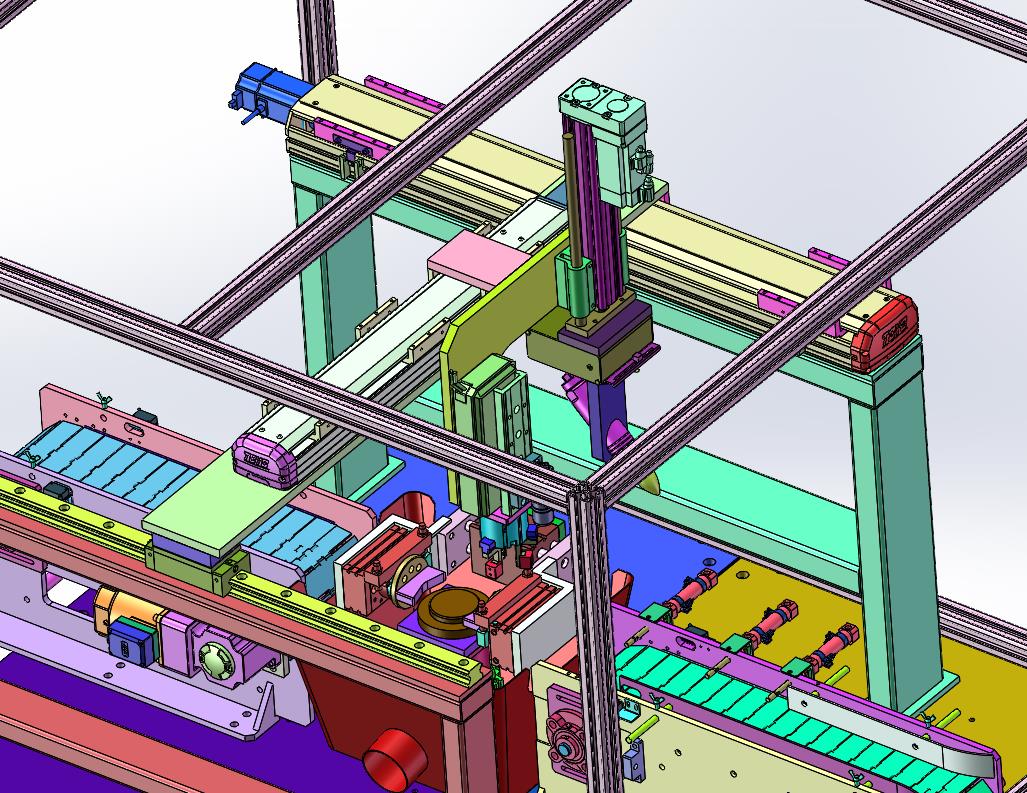 机械手抓取零件多面三轴伺服倒角设备