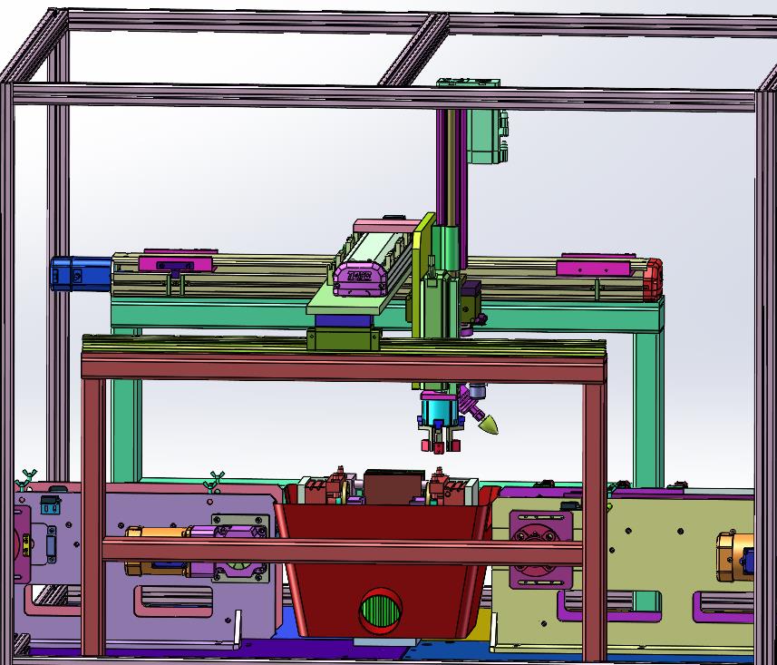 机械手抓取零件多面三轴伺服倒角设备