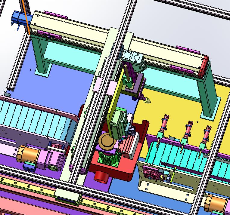 机械手抓取零件多面三轴伺服倒角设备