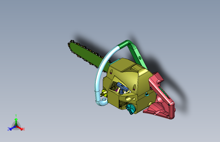 家用手提四冲程伐木砍树汽油链条锯