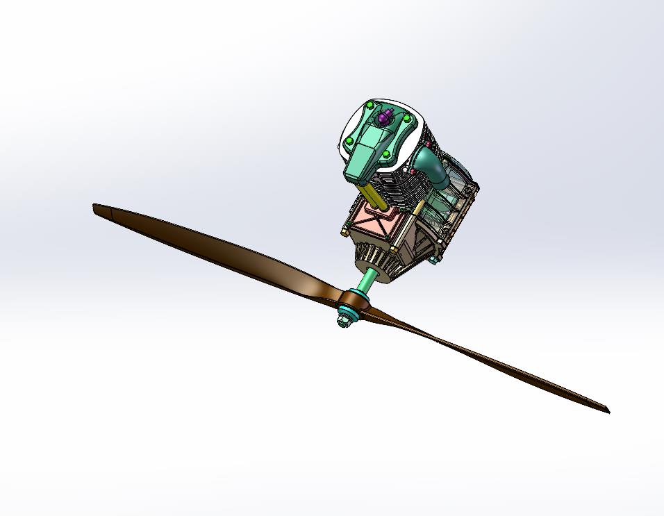 汽油单缸固定翼飞机引擎