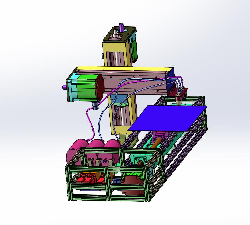 三轴伺服移动式3d多色打印设备