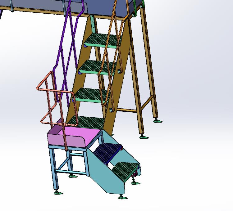设备斜梯攀爬维修作业平台