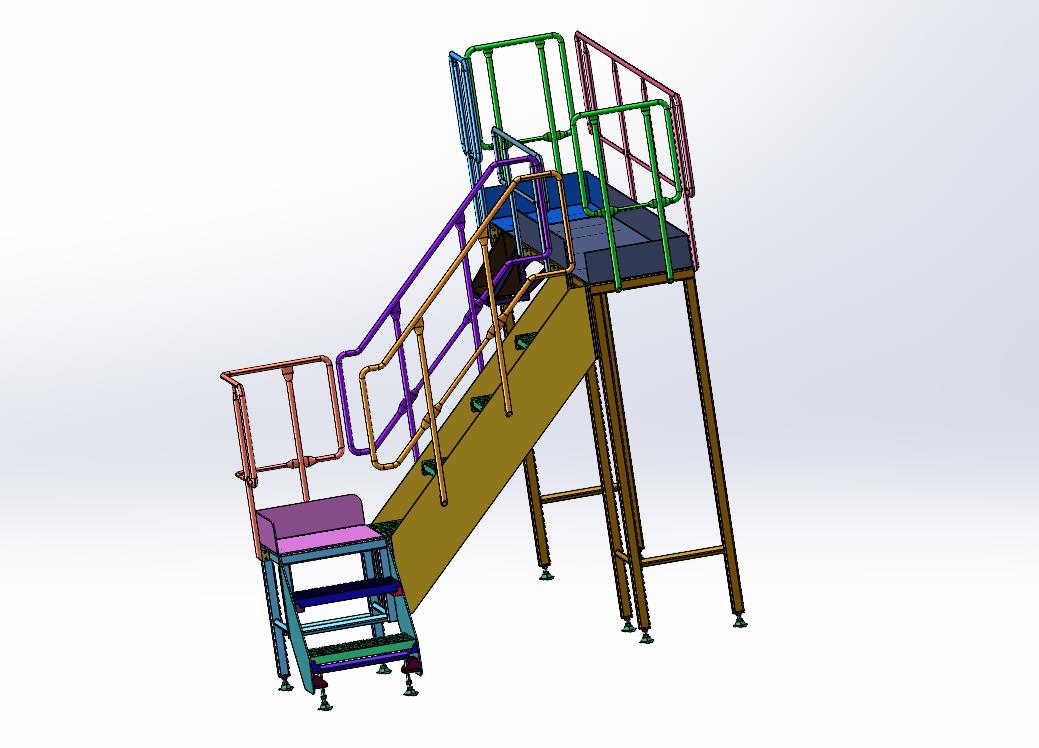 设备斜梯攀爬维修作业平台