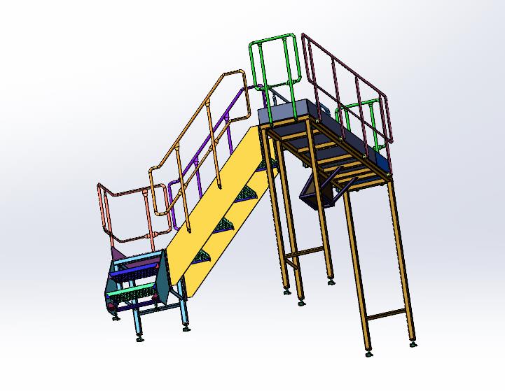 设备斜梯攀爬维修作业平台