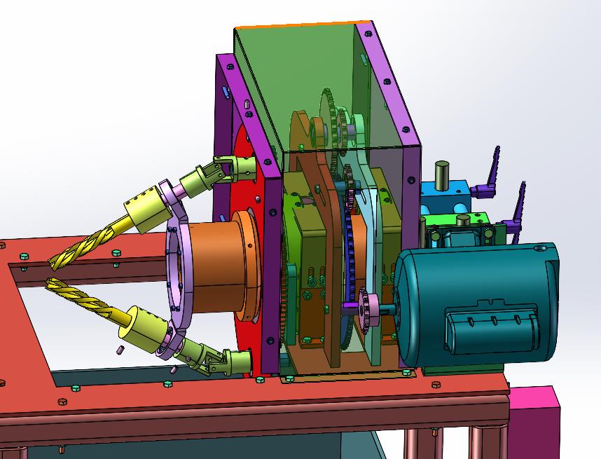手动送料双倾斜角钻头铣削设备