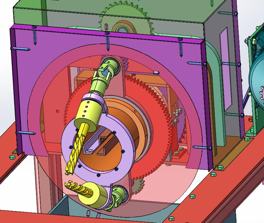 手动送料双倾斜角钻头铣削设备