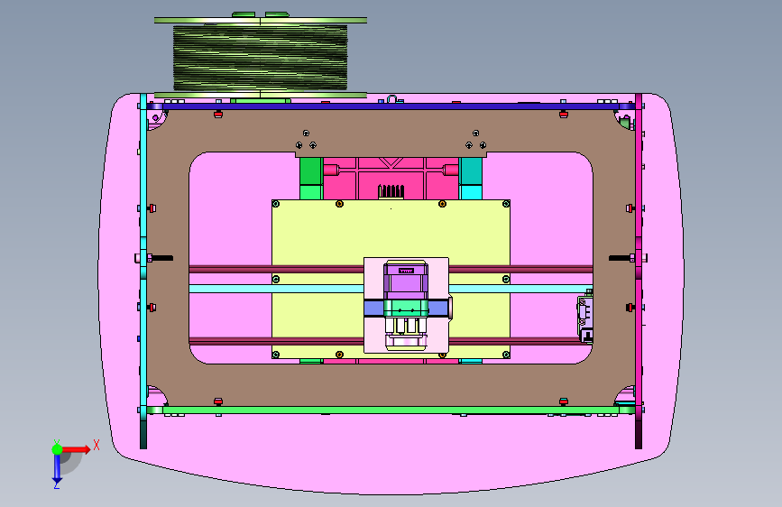 碳纤维玩具手办FDM熔断工业级3D打印机 俯视图