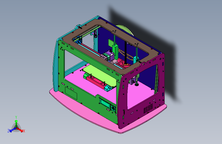 碳纤维玩具手办FDM熔断工业级3D打印机 主视图