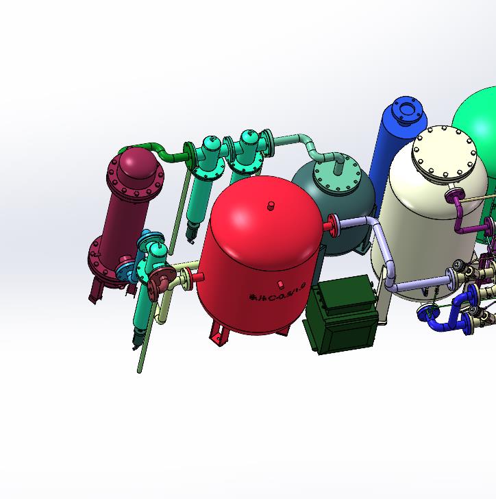 吸附活性炭塔三道过滤储气罐