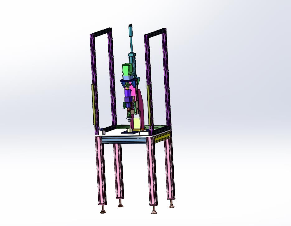 压力头带电机旋转的单轴压合机