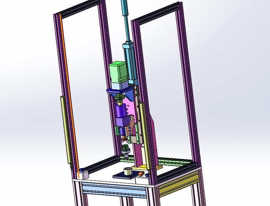 压力头带电机旋转的单轴压合机