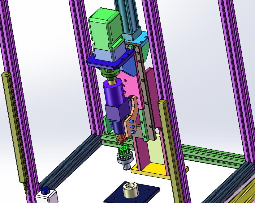 压力头带电机旋转的单轴压合机
