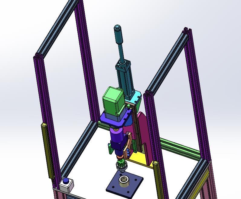 压力头带电机旋转的单轴压合机