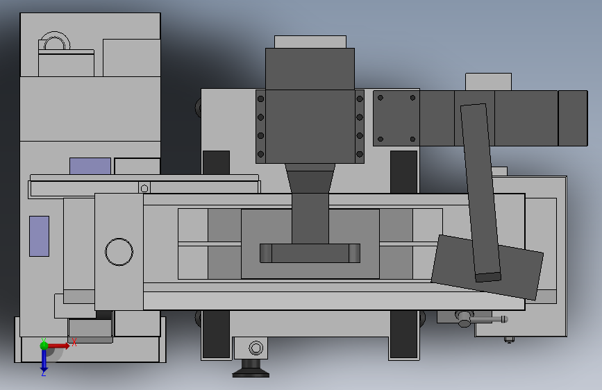 自动平面磨床 俯视图
