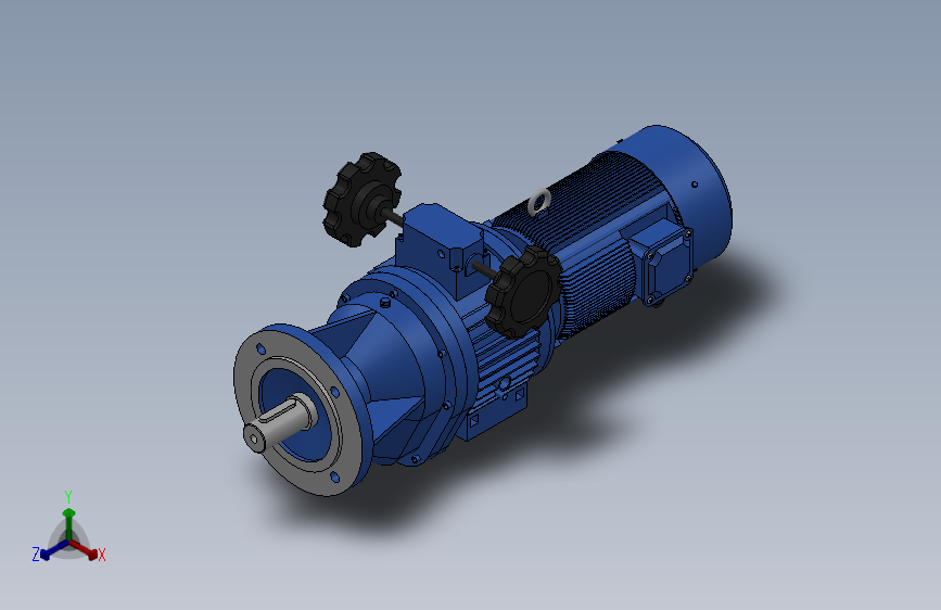 MB-2C单级立式齿轮减速机(寅通)[MBL04-Y0.37-8-2C]_SOLIDWORKS 2018_模型图纸下载 – 懒石网