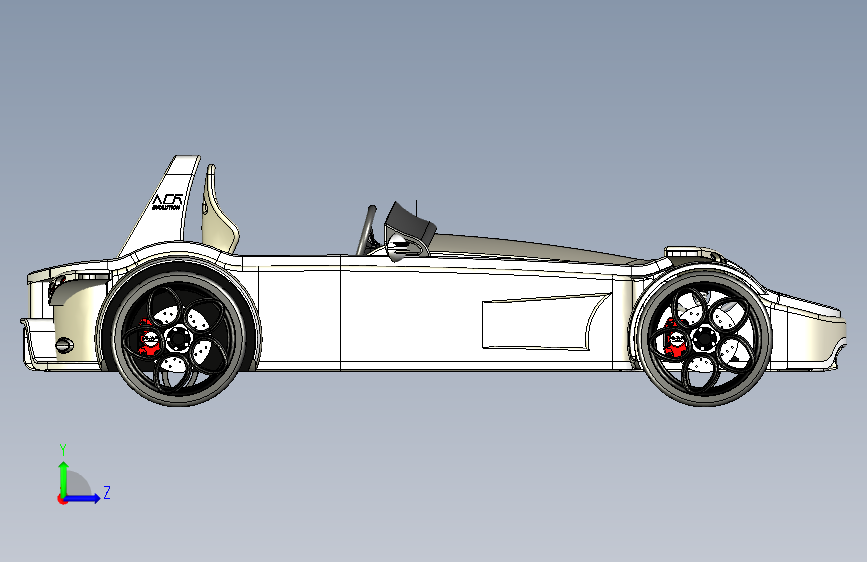 acr-evolution-car-3d STP STL 左侧视图