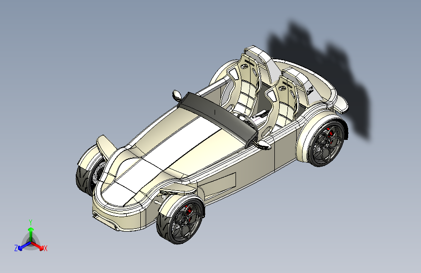 acr-evolution-car-3d STP STL 主视图