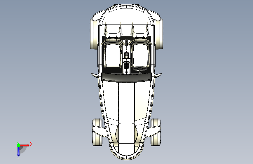 acr-evolution-car-3d STP STL 俯视图