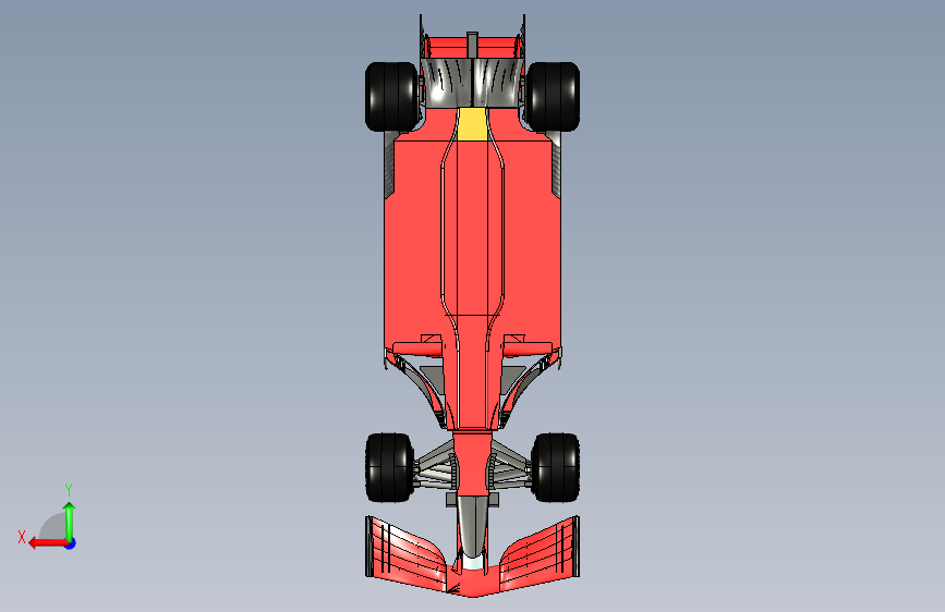 f1-2019 STP STL 背面视图
