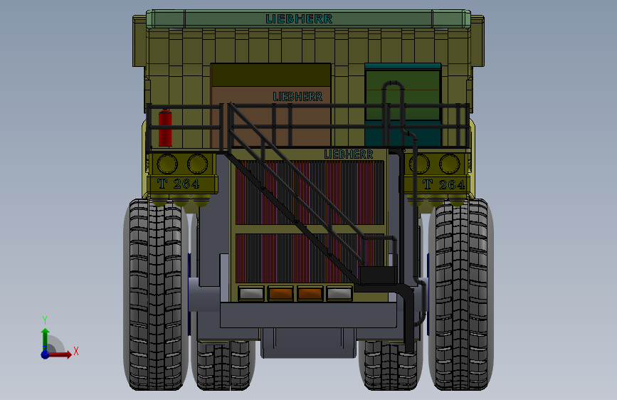 liebherr-t-264-mining-truck SW IGS 正面视图