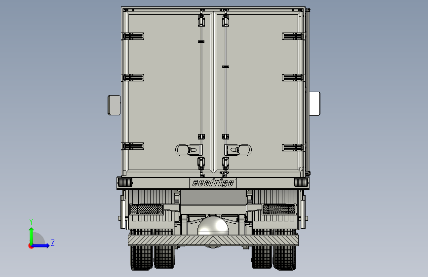 TRUCK BODY NO SIDE WALL STP 正面视图
