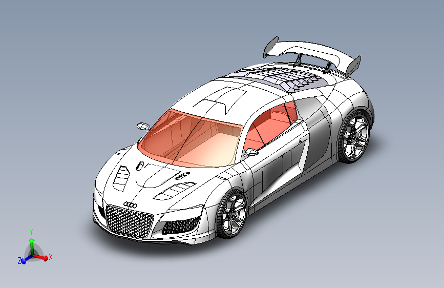 奥迪 R8 street edition proE SolidWorks__模型图纸下载 – 懒石网